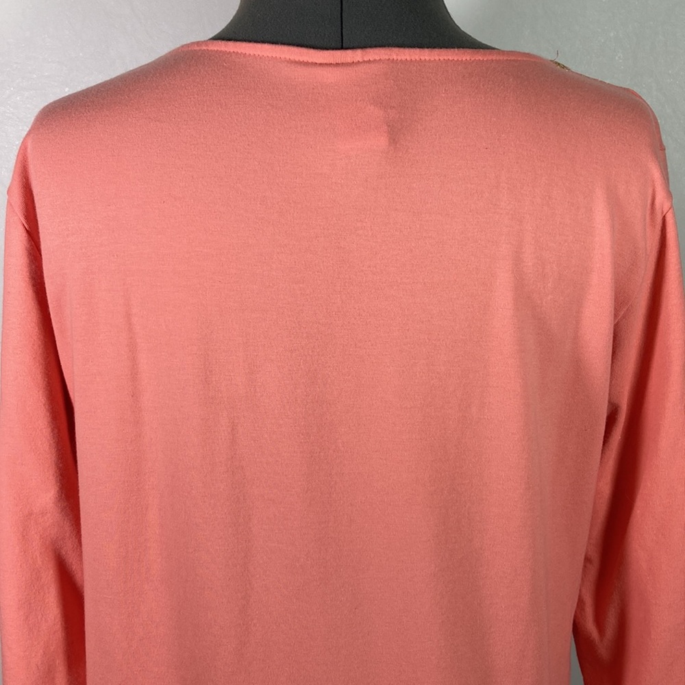 Ruby Rd Pull Over Embellished On Neckline Peach C… - image 6